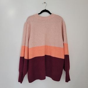 Ava & Viv Colorblock knit sweater
